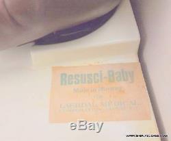 BLACK AFRICAN AMERICAN VINTAGE RESUSCI-BABY MANIKIN CPR TRAINING DOLL WithCASE