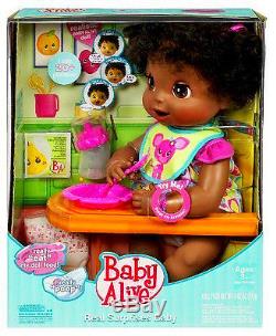 Baby Alive Real Surprises 16 Doll with Storytime Set African American Soft Face