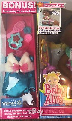 Baby Alive Real Surprises African American Exclusive Doll Bonus Holiday Dress