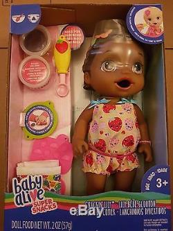 Baby Alive Snackin' Lily (African American) Baby Doll New in hand 2017 release