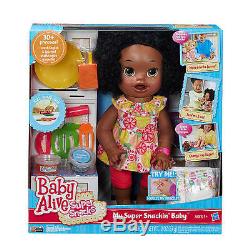 Baby Alive Super Snacks Snackin' Sara African American Doll by Hasbro