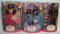 Barbie 12 Dancing Princesses AA Genevieve, Twins, Ken as Prince Derek 2006 NEW