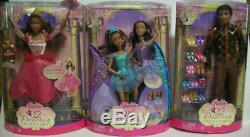 Barbie 12 Dancing Princesses African American Genevieve, Twins, Derek Dolls NEW