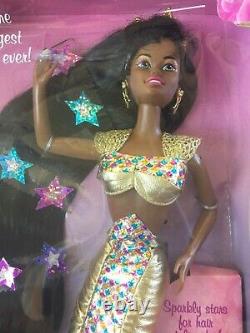 Barbie 1995 Mattel Jewel Hair Mermaid African American Doll No. 14587 Damage Box