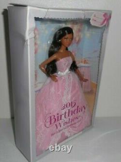 Barbie 2015 Birthday Wishes African American Doll Pink Label Collector Lace Gown
