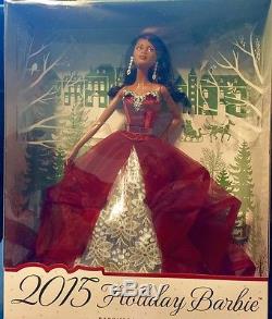 Barbie 2015 HOLIDAY BARBIE DOLL Christmas AFRICAN AMERICAN AA CHR78 New In Box