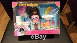 Barbie Baby Sister Kelly Potty Training Playset African / American Rare Colle