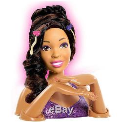 Barbie Color Cut N Curl Deluxe Styling Head Doll Playset Black African American