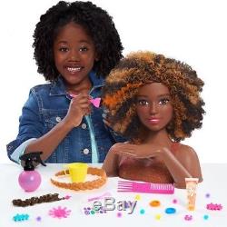 Barbie Color & Style Deluxe Styling Head Curly Hair African American