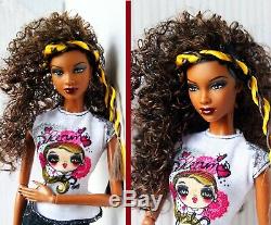 Barbie Doll African American Jazz Diva Articulated Redressed Handmade Wig Rare