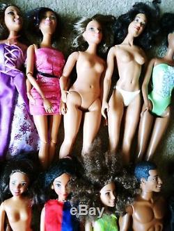 Barbie Fashion Doll Lot of 40+African American Hispanic Ethnic Multi cultural