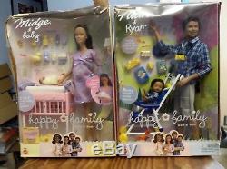 Barbie Happy Family Alan & Ryan Midge (pregnant) & Baby RARE African American