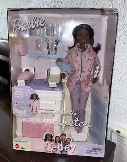 Barbie Happy Family Baby Doctor African American Doll w 2 Baby Dolls 2002 Mattel