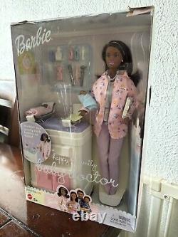 Barbie Happy Family Baby Doctor African American Doll w 2 Baby Dolls 2002 Mattel