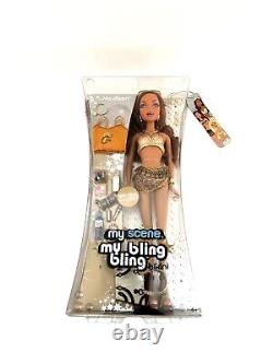 Barbie My Scene Bling Gold Metallic Bikini Madison Doll With Accessories