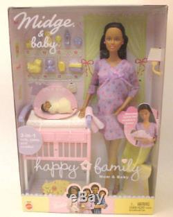 Barbie Pregnant Midge Doll, African American Mattel 2002 Collectable 1st Edition