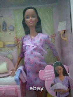 Barbie Pregnant Midge Doll Happy Family African American Black Baby Bump NEW NWT