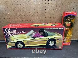 Barbie Shani Gold Corvette Car Vehicle & Beach Dazzle Figure Mattel 1991 NEW