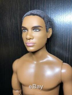 Barbie Texas A&M University African American AA Ken Nude Doll, Stand, COA