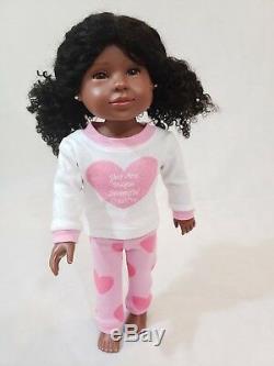 Beautiful 18 inch african american doll with real human hair, interactive doll