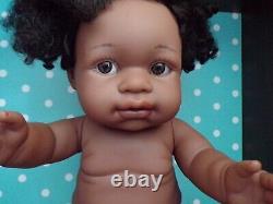 Berenguer Baby African American Doll Chubby baby 40-05 no clothes approx. 16