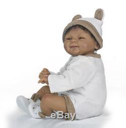 Biracial Ethnic Real Life Reborn Baby Dolls Black Boy Preemie Soft Silicone Doll