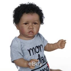 Biracial Reborn Dolls Boy Black 22 African American Dolls Full Silicone Toddler