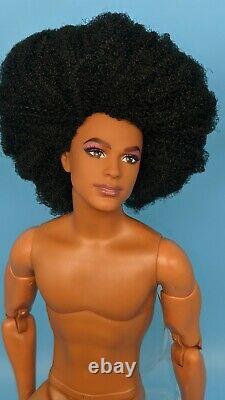 Black Afro Natural Hair Rerooted Ken Barbie BMR1959 Doll Made to Move AA ooak