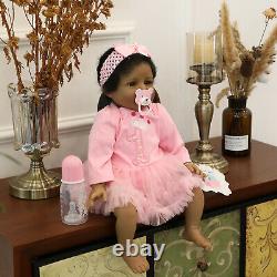 Black Dolls Realistic Look Biracial Baby Girls Reborn Dolls African American Toy