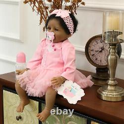 Black Dolls Realistic Look Biracial Baby Girls Reborn Dolls African American Toy