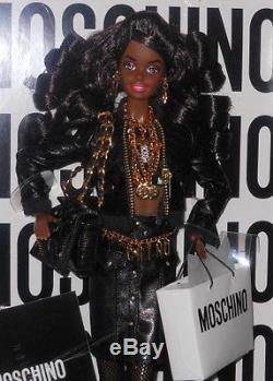 Black Moschino Barbie AA African American Gold Label Limited