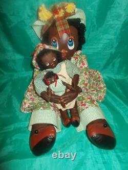 Blue Ribbon Pat Kolesar Oil Cloth-Type Set of 3 Black African American Dolls