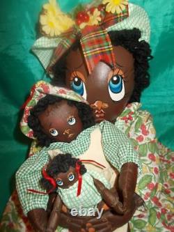 Blue Ribbon Pat Kolesar Oil Cloth-Type Set of 3 Black African American Dolls