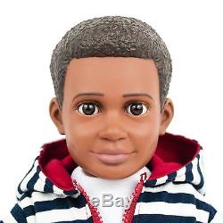 Boy Story 18 ball jointed boy doll, african american, vinyl plush new in box