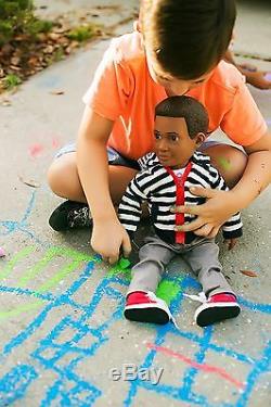 Boy Story 18 ball jointed boy doll, african american, vinyl plush new in box