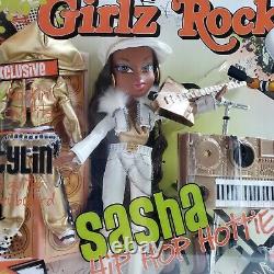Bratz Girlz Really Rock SASHA Doll New HTF NRFB 2 Complete Outfits MGA NIB Girls