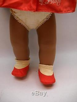 CHATTY BABY Doll African AMERICAN Red JUMPER Shoes BOW Cream ONESIE Logo