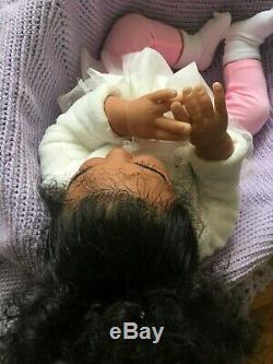 CUSTOM AA Biracial Ethnic'Cookie' BIG 9 mos Reborn Doll Baby Girl/Boy