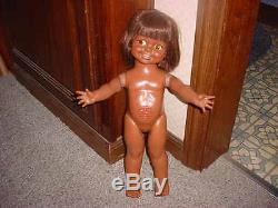 CUTE IN ORIG. OUTFIT 60'S 18 IDEAL AFRICAN AMERICAN GIGGLES DOLL