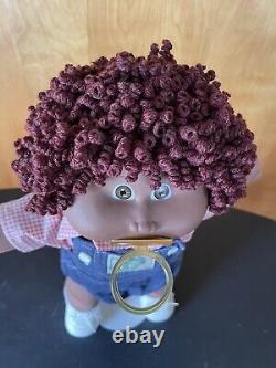 Cabbage Patch Kids'85 African American Boy with modified Pencil Curls Hairstyle