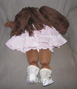 Cabbage Patch Kids African American Doll Soft Sculpture Black Fudge 1986 86