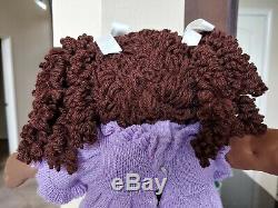 Cabbage Patch Kids Single-Tooth Headmold #5 AA Popcorn in Purple Knit Duck Dress