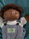 Cabbage Patch kid Doll AA Fuzzy Hair Boy htf engineer Rail Road overalls 1983