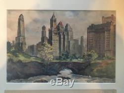 Carl G. Hill Watercolor New York Listed WPA 1940 African American Art Nice