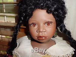 Christine Orange African American Marnie 30 tall porcelain doll withcoa 0698/750