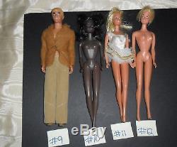 Collector's Lot Vintage Barbie Dolls Ken Clones Skipper Tutti African American
