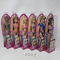Complete Lot Of 6 Barbie Bath Play Fun Swim Doll Steven Nikki Teresa Ken AA 2010