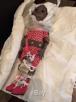 Connie Lowe Marbled Halls Lizzie And Oink 90/100 BJD African American New Mint
