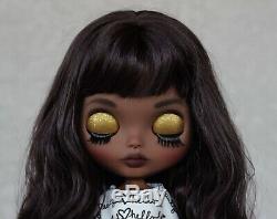 Custom Art OOAK Factory Fake African American Black AA Blythe Doll One of a Kind