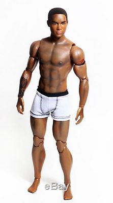 Custom OOAK Barbie Basic Texas Ken African American Doll-Anatomically Correct